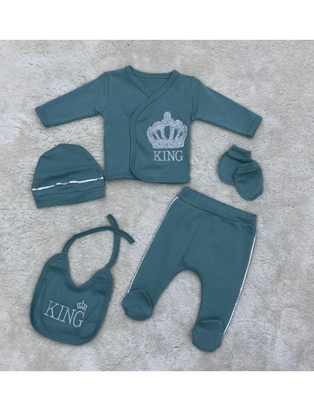 King Baskılı 5'li Set